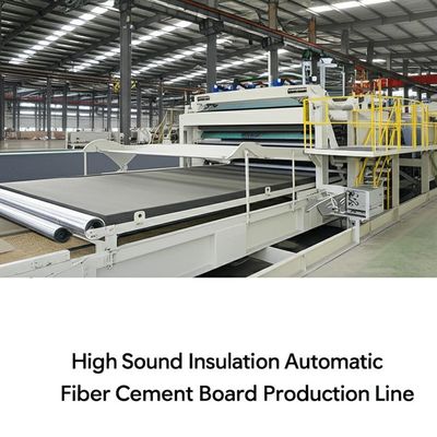 उच्च ध्वनि इन्सुलेशन स्वचालित फाइबर सीमेंट बोर्ड उत्पादन लाइन सामग्री और दक्षता के लिए