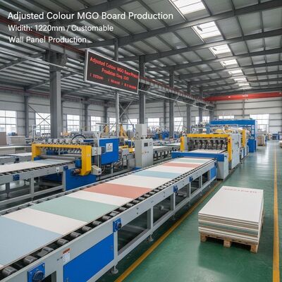 Adjusted Colour MgO Board Production Line Offering Boardwidth 1220mm Or Customizable Suitable for Wall Panel Production