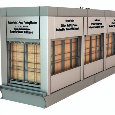 कस्टम रंग 3 चरण दीवार पैनल बनाने की मशीन डबल दीवार पैनलों के लिए