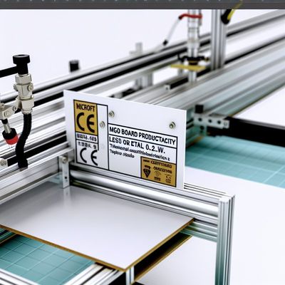 थर्मल कंडक्टिविटी ≤0.2W/m.k सीई प्रमाणन के साथ एमजीओ बोर्ड उत्पादन लाइन