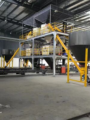 50-250 मिमी पैनल मोटाई, 15-30 केडब्ल्यू पावर रेंज और 55 मीटर लाइन लंबाई के साथ एक्सपीएस बैकर वॉल पैनल मशीन