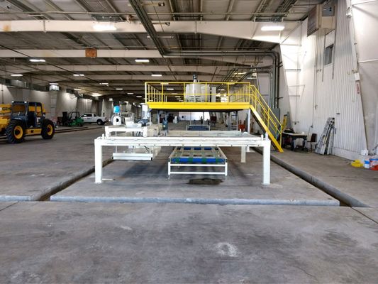 स्वचालित सैंडविच पैनल मशीन सीमेंट पाउडर भरने वाले पदार्थ और टैल्कम पाउडर बनाना